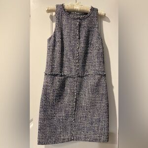 Michael Kors Blue Tweed Shift Dress